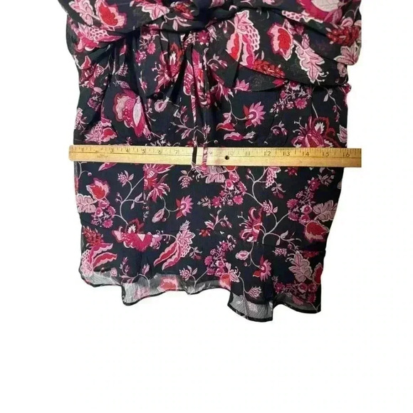 Jessica Simpson Blouse Top Large Sheer Floral Long‎ Sleeve Lined - Picture 9 of 9